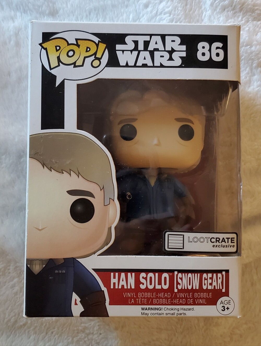 Funko Pop LOOTCRATE exclusive Star Wars 86 Han Solo( Snow Gear )Vinyl Bobblehead